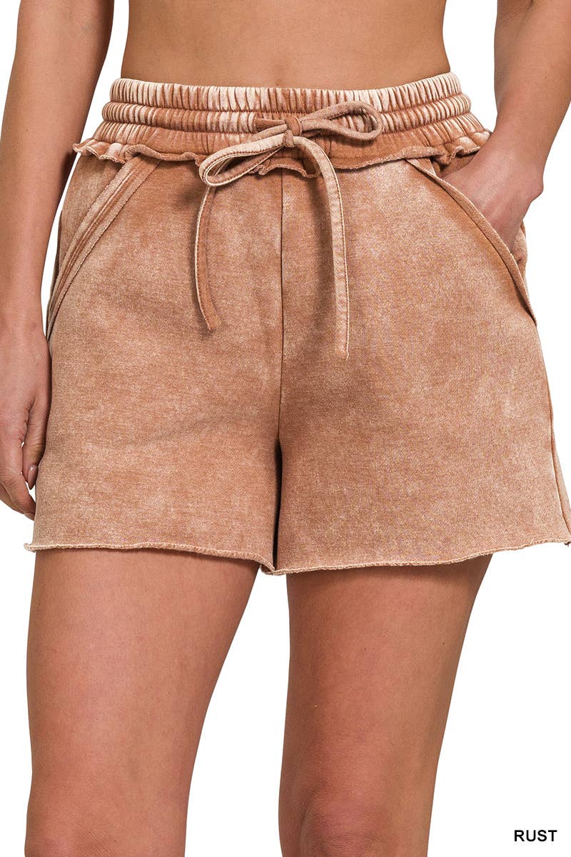 Fleece Shorts With Pockets Zenana