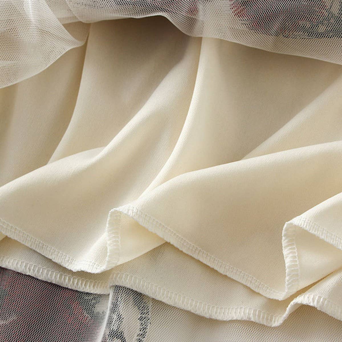 Vintage Floral Embroidered Tulle