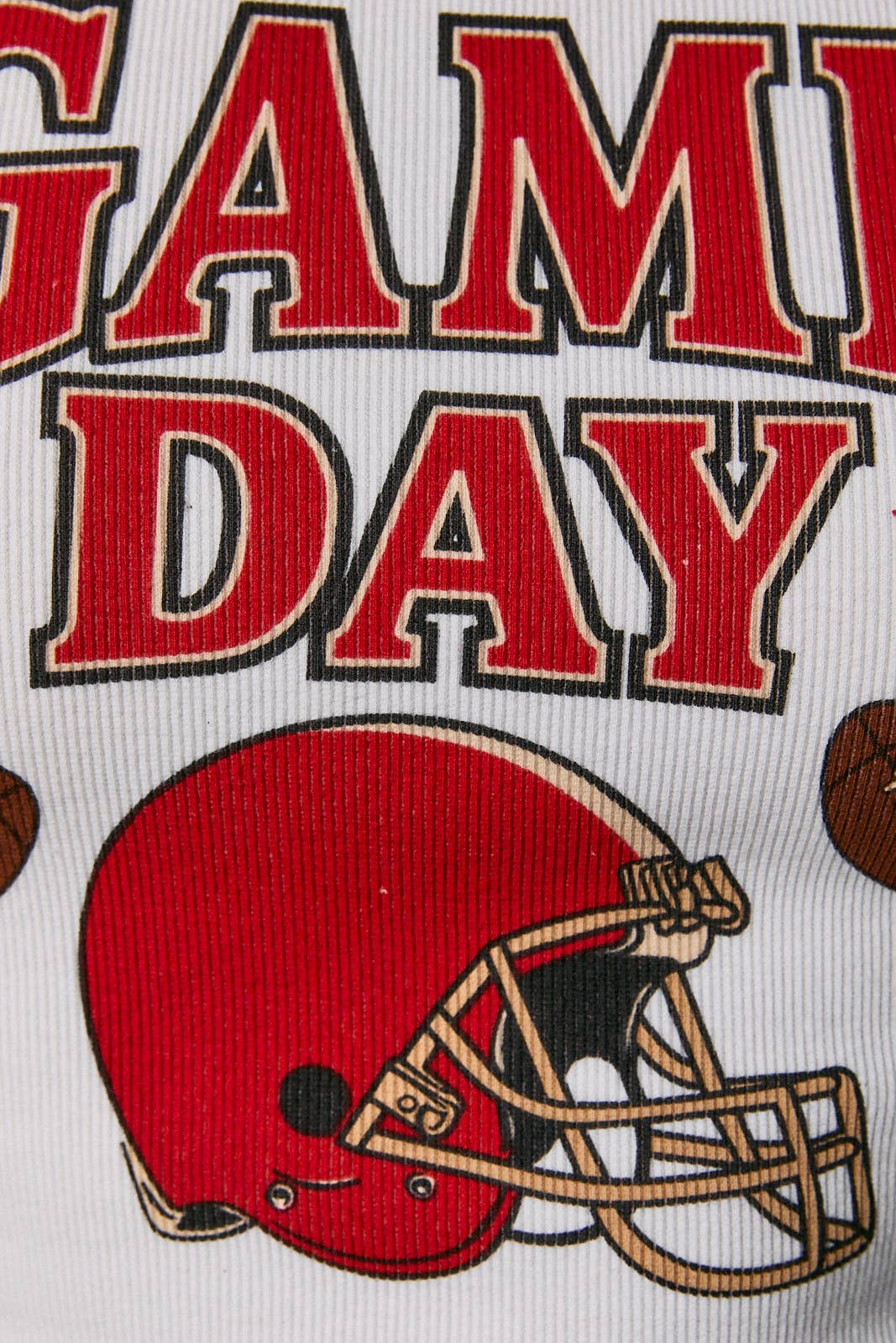 GAME DAY GRAPHIC SLEEVELESS ROUND NECK RIB TANK