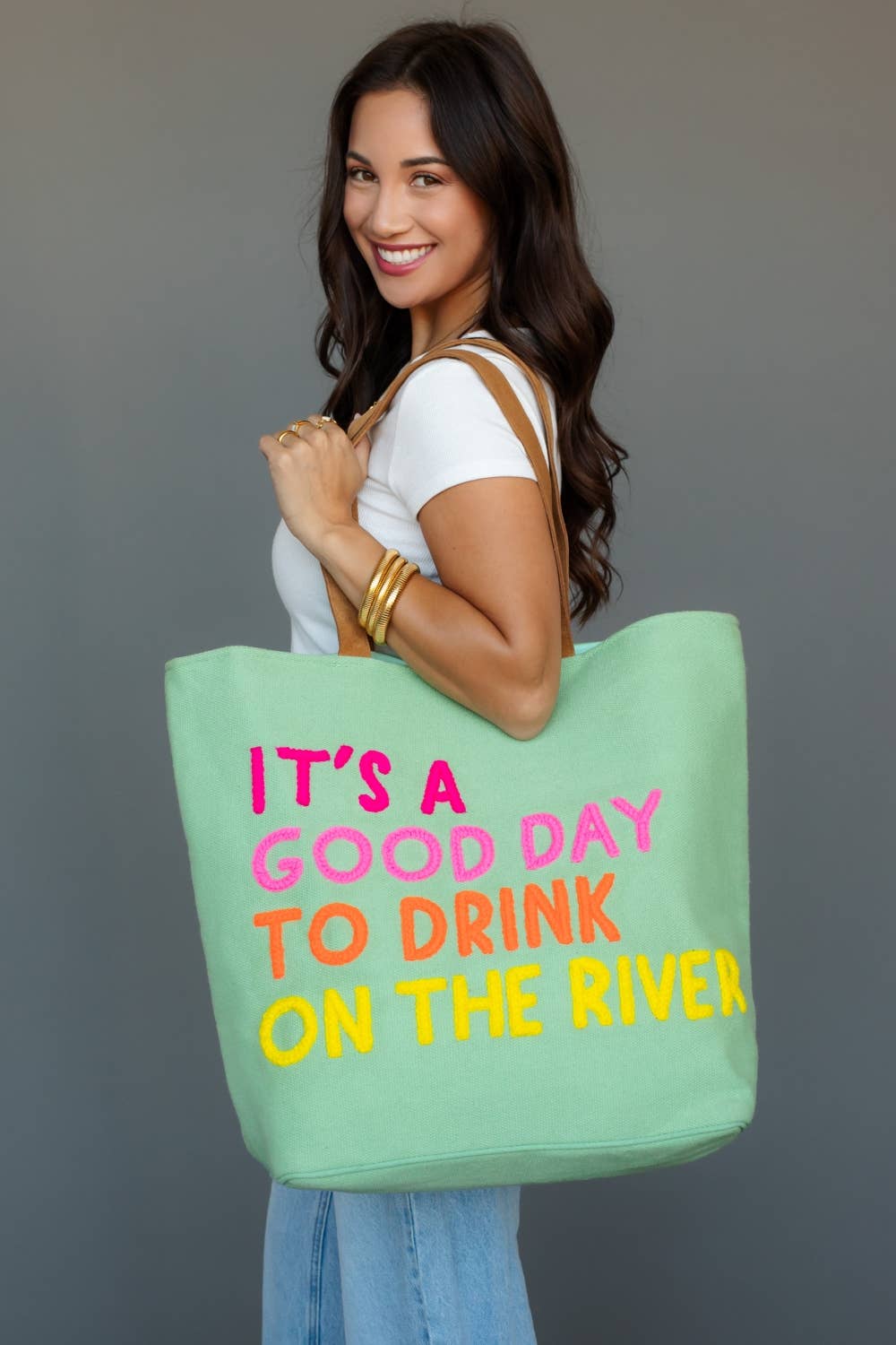 Mint Drink On The River Tote