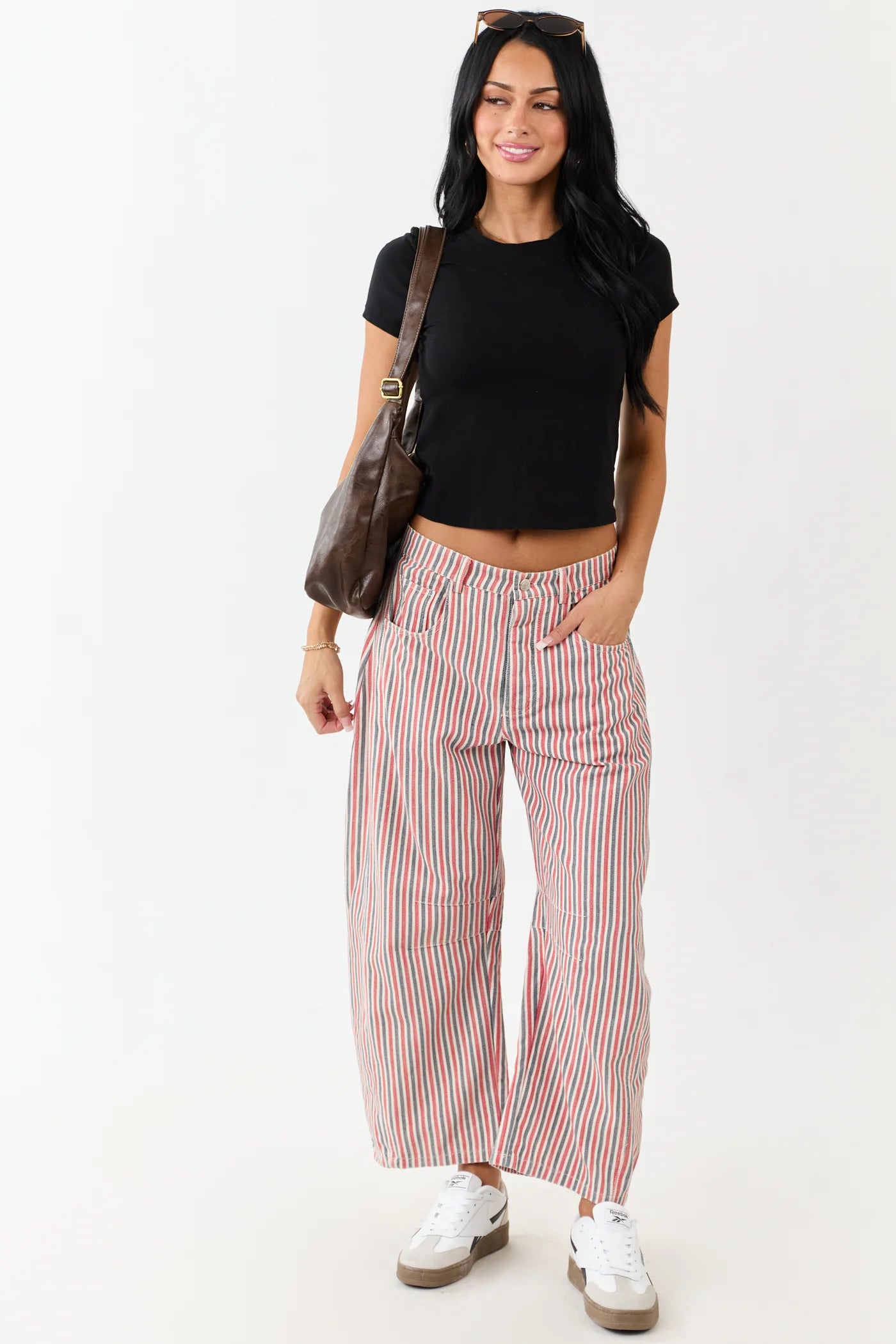 Pin Striped Barrel Pants