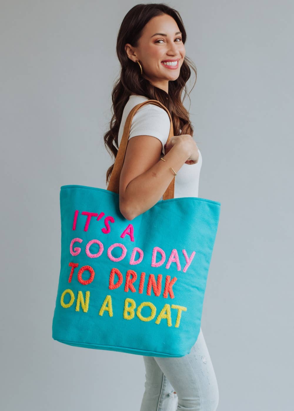 Blue Drink On A Boat Tote