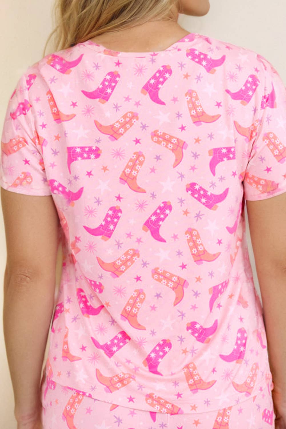 Western Boots Printed Short 2pcs Lounge Set