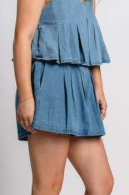 Denim Skort and Tank Set