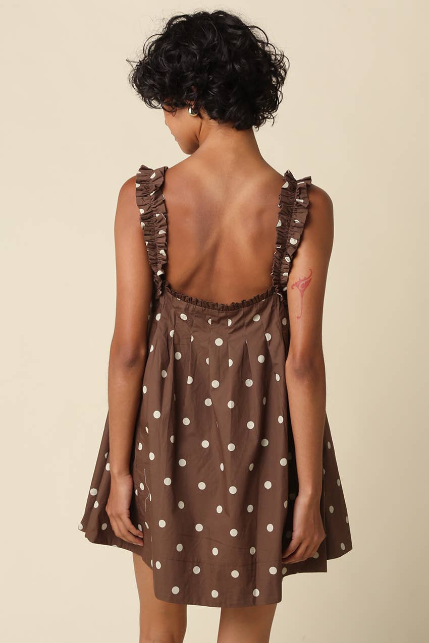 Camila Polka Dot Babydoll Mini Dress