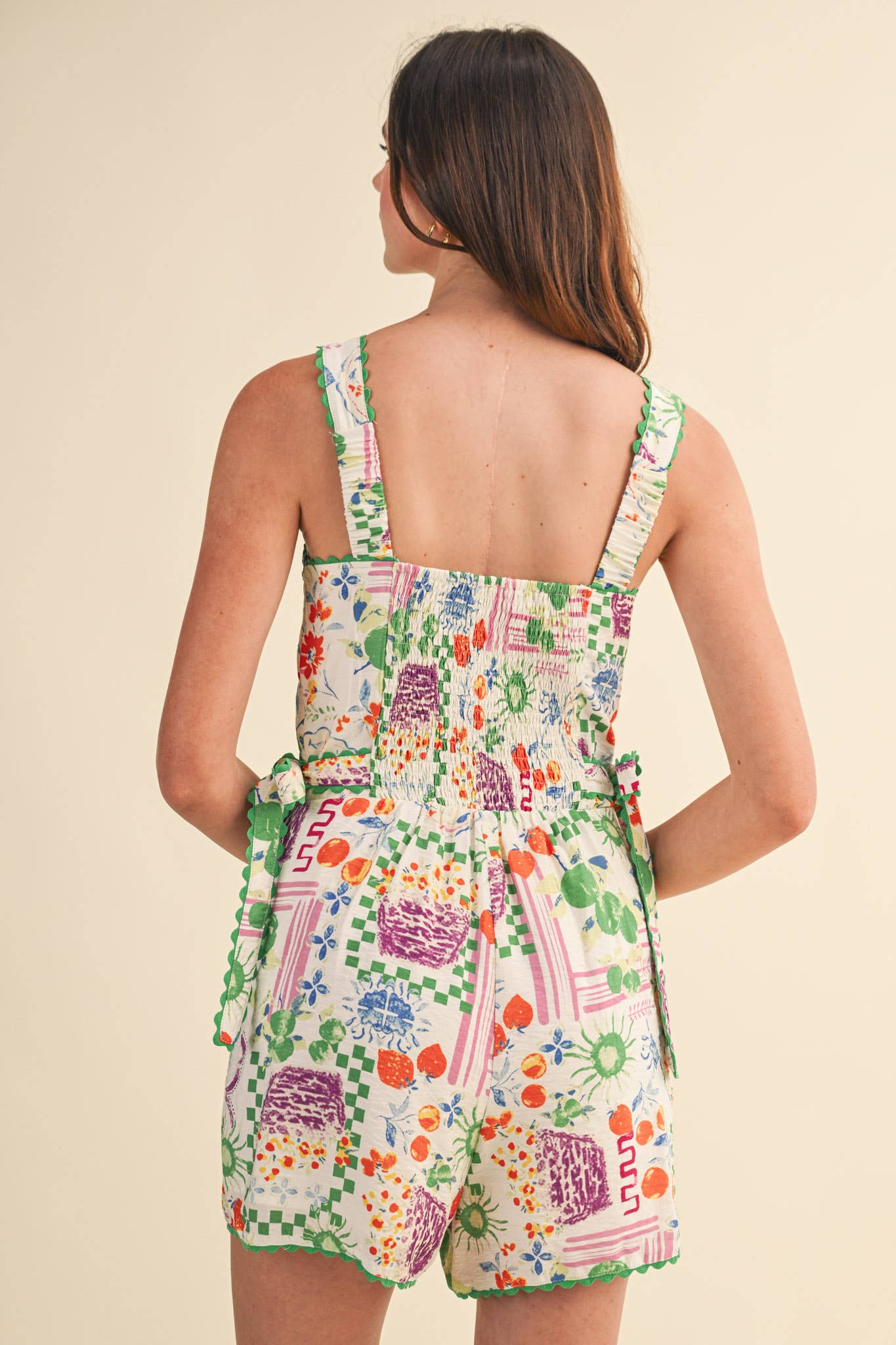 SCALLOP TRIM ROMPER