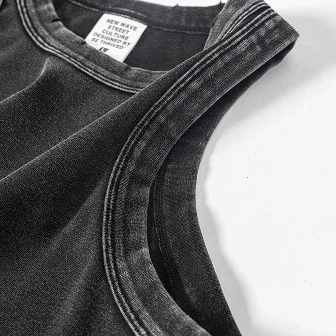 Vintage Distressed Slim-Fit Tank Top