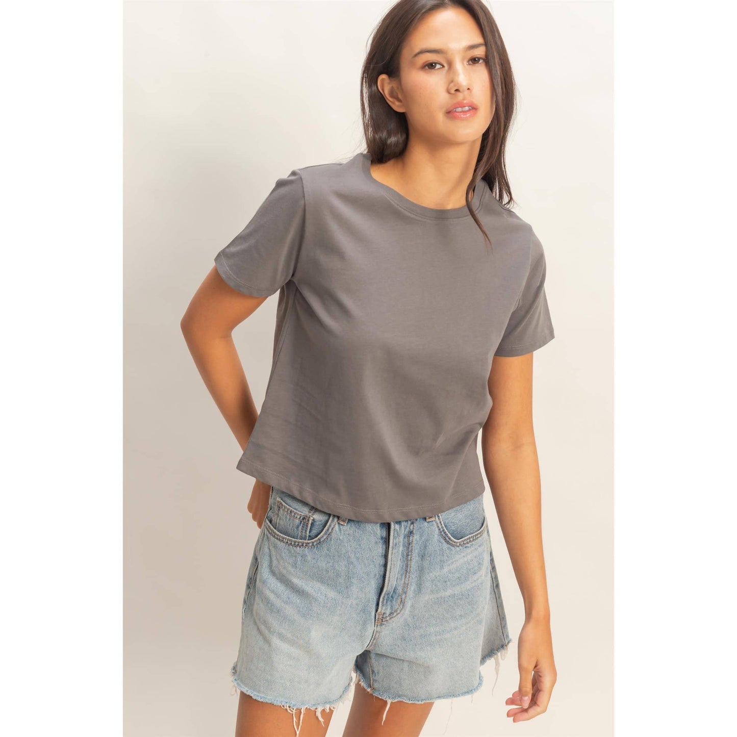 Crew Neck Cotton T-Shirt