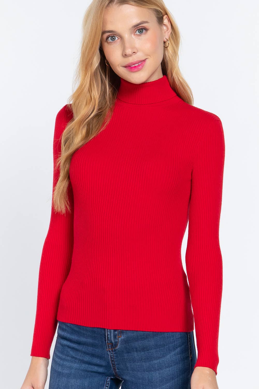FITTED RIB TURTLE NECK