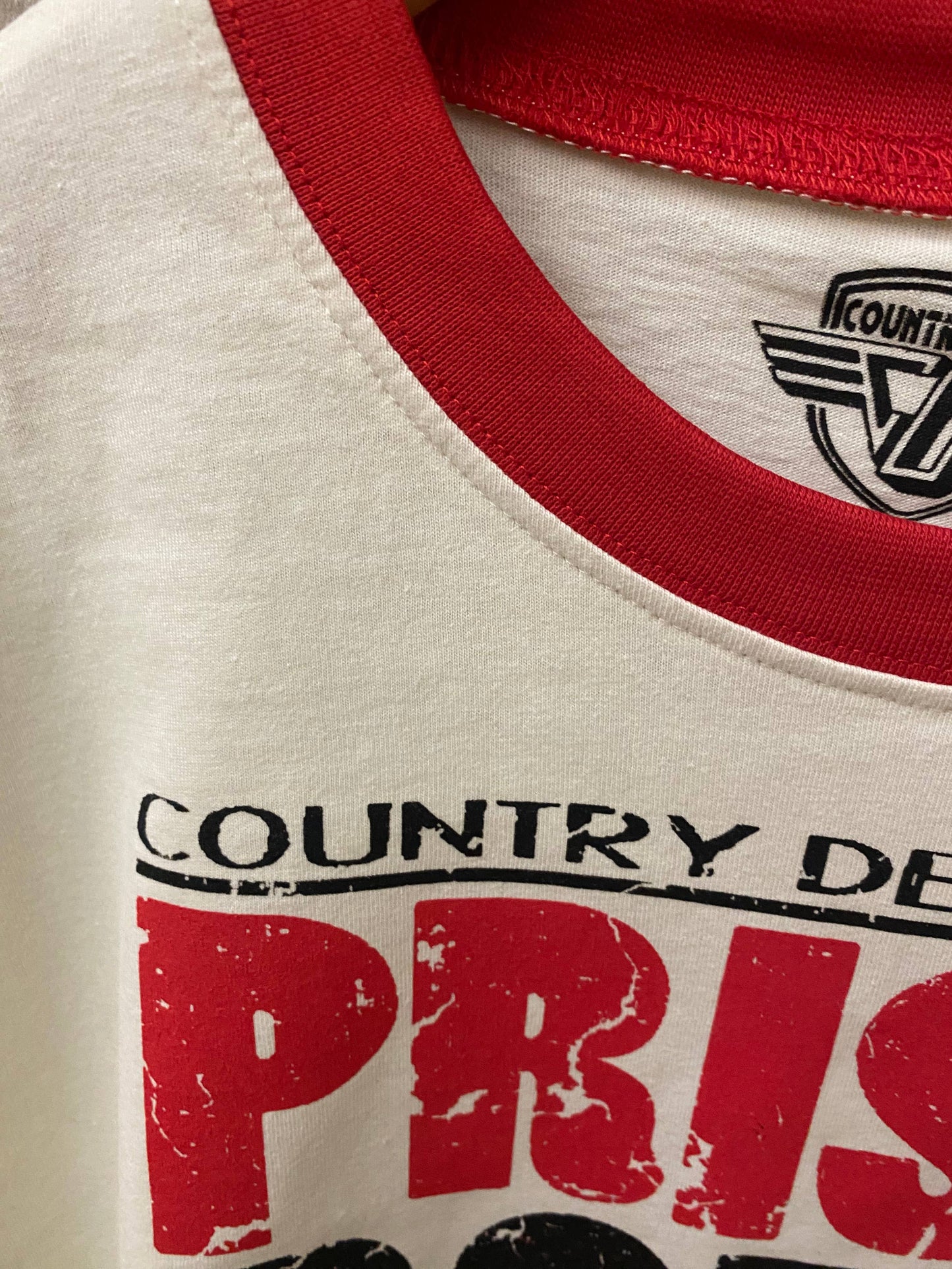 Prison Rodeo Huntsville Texas ringer Relaxed Crop Tee