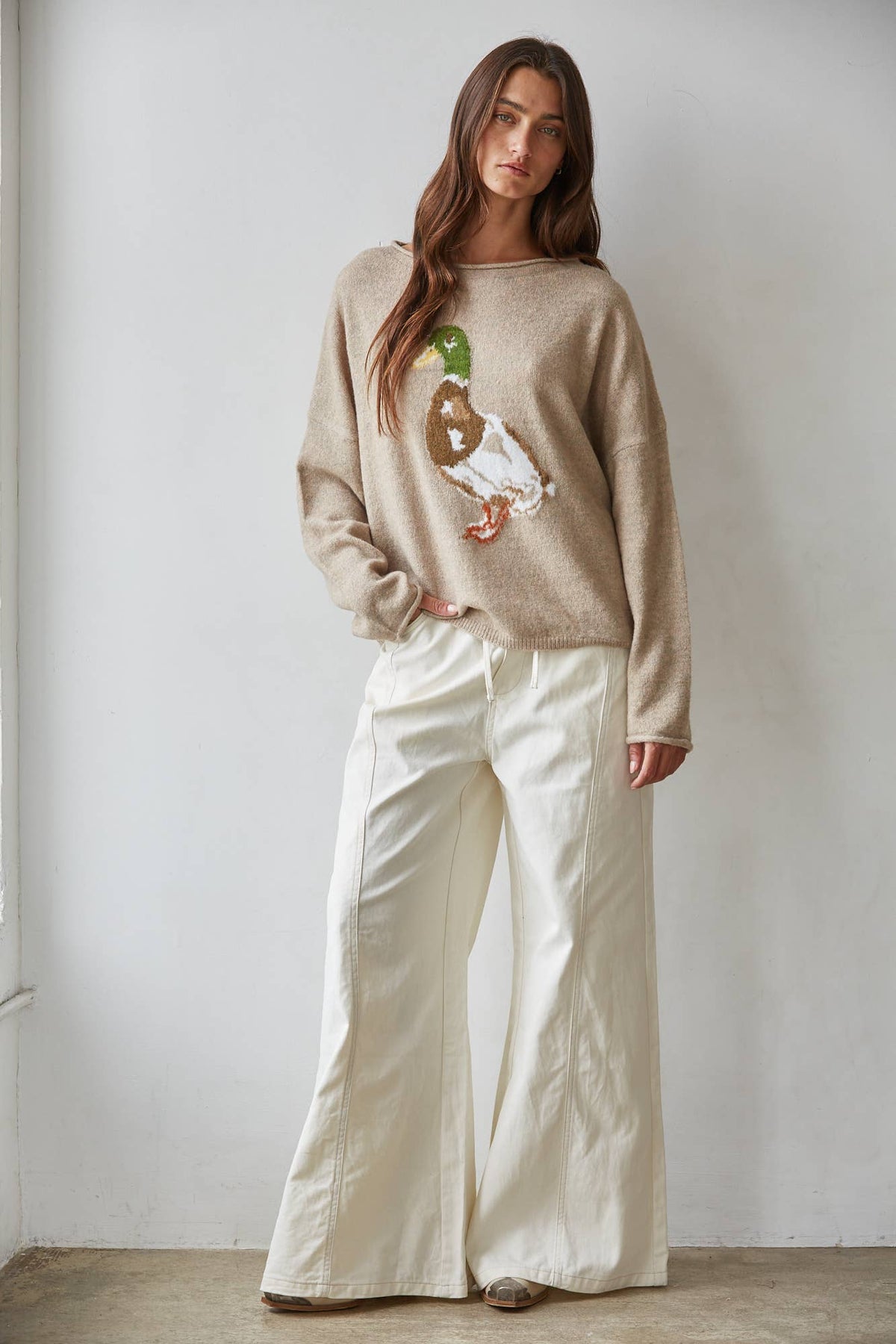 Knit Sweater- Duck