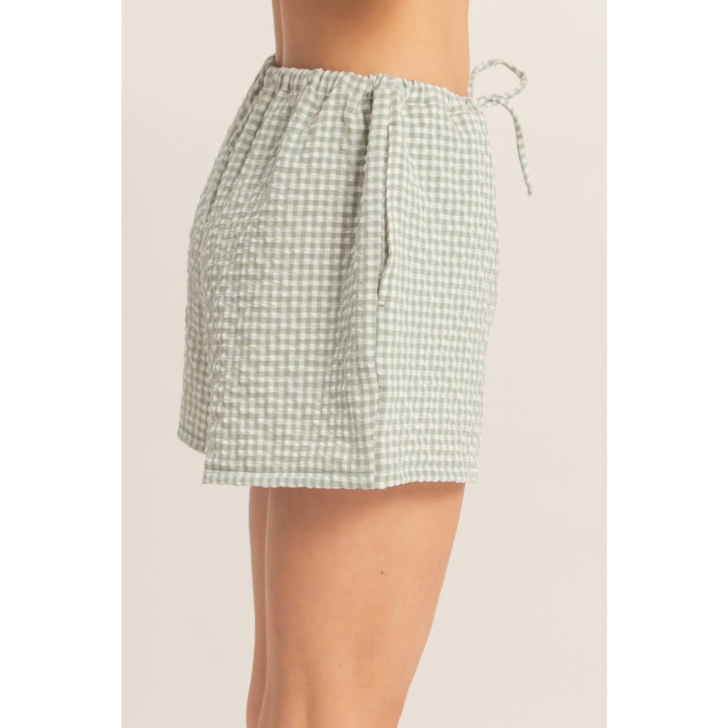 Gingham Relaxed Fit Shorts