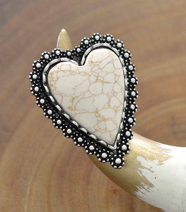 Western Statement Adjustable Heart Ring