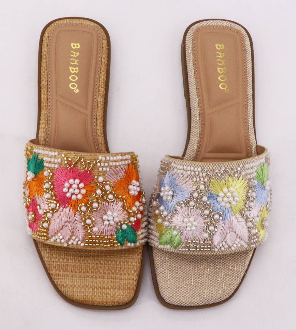 EMBROIDERED GARDEN SLIDE