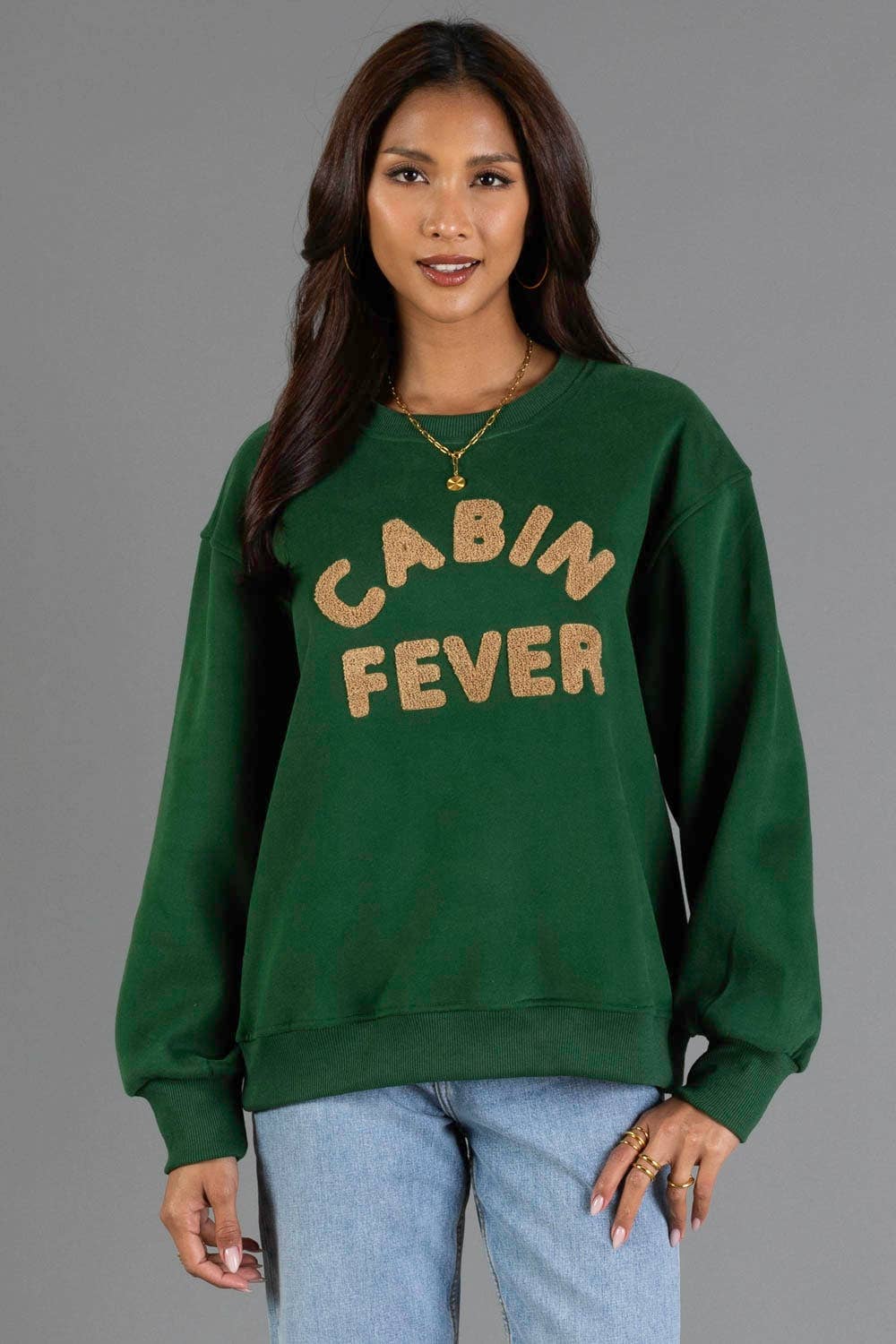 Green & Tan Cabin Fever Sweatshirt