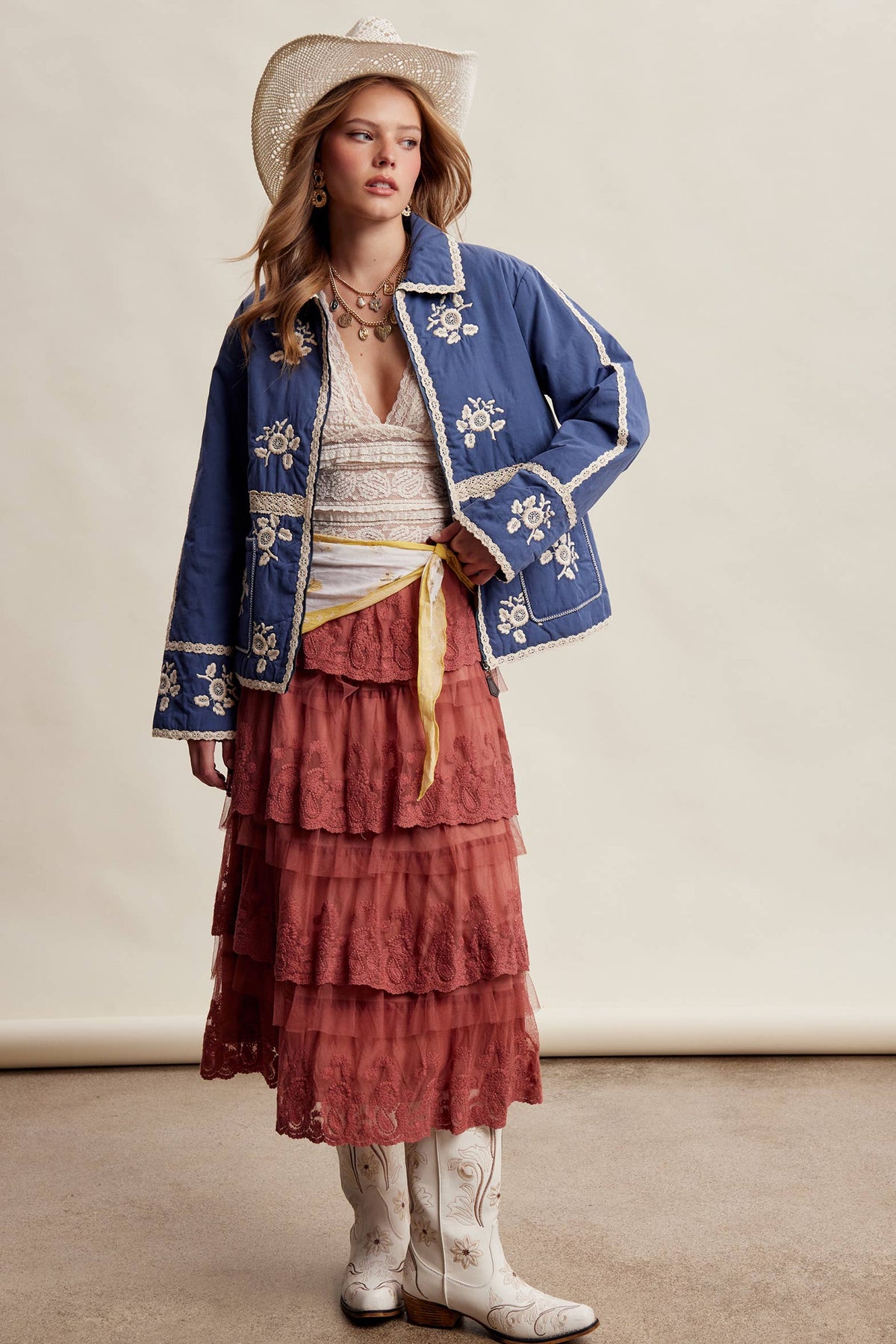 Embroidered Quilted Jacket