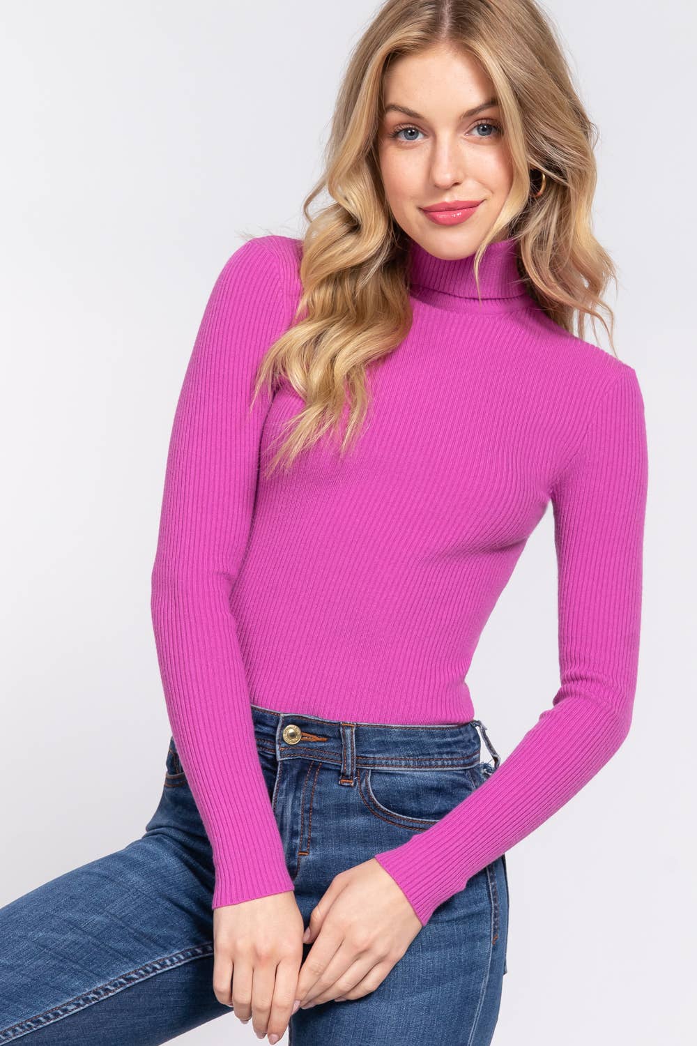FITTED RIB TURTLE NECK