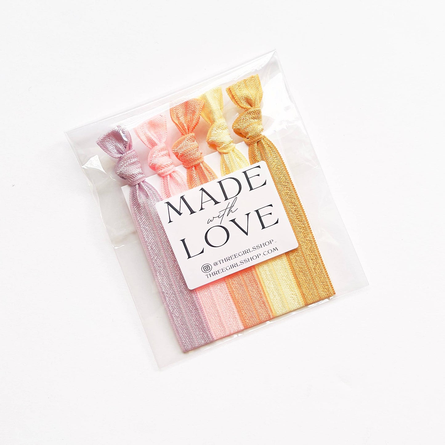 Pearl Hair Tie Pack - Set of 5 Elastic Hair Ties