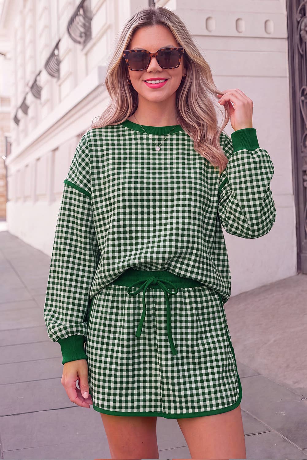 Gingham Skort Set