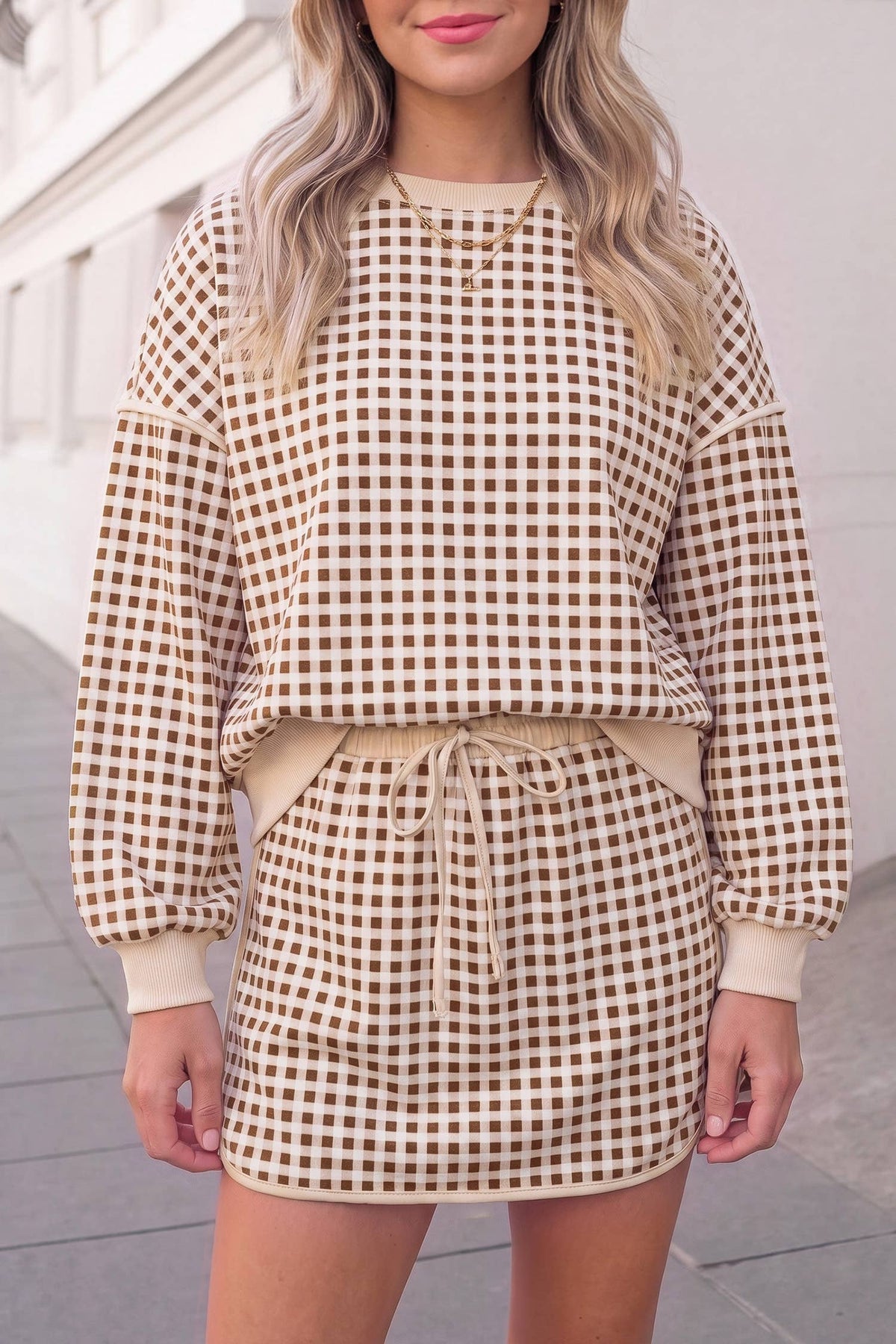 Gingham Skort Set