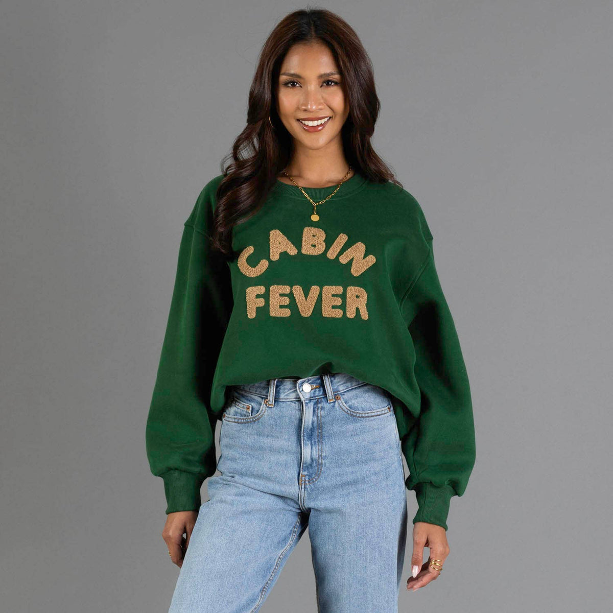 Green & Tan Cabin Fever Sweatshirt