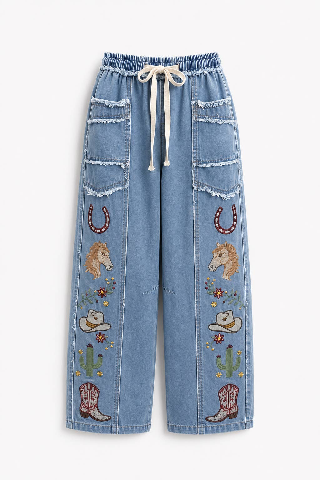 Western Embroidered Pants