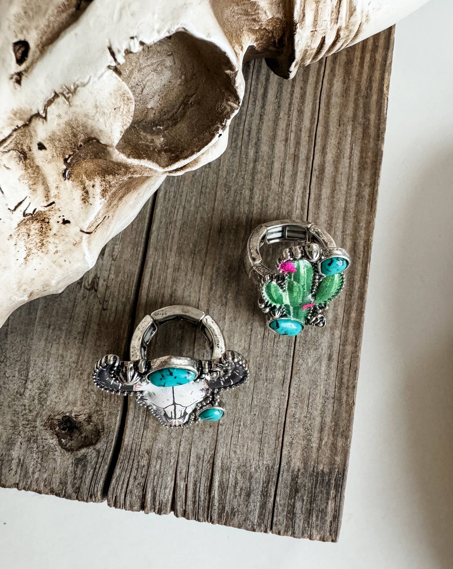 Western Pendant Adjustable Ring - Cactus | Steer 