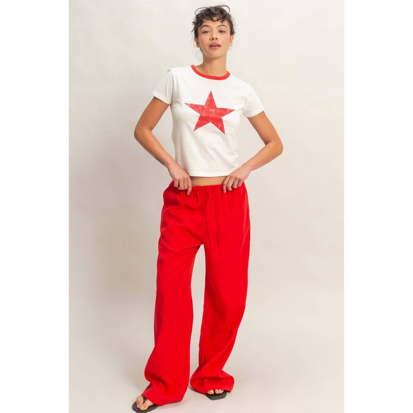 Star Graphic Crew Neck T-Shirt