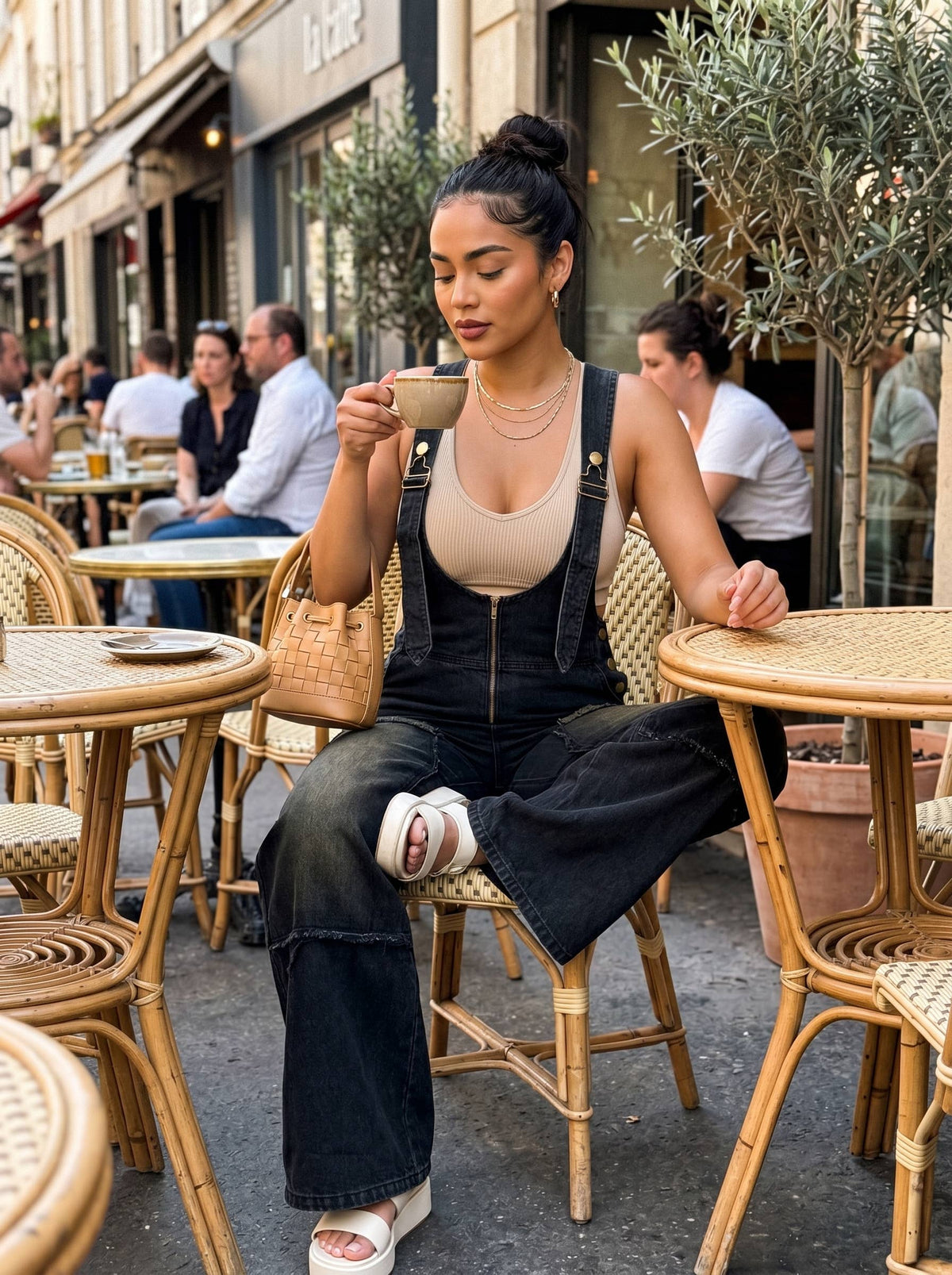 Urban Noir Denim Overall
