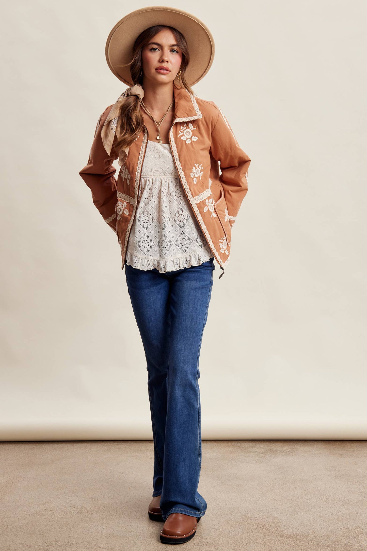 Embroidered Quilted Jacket