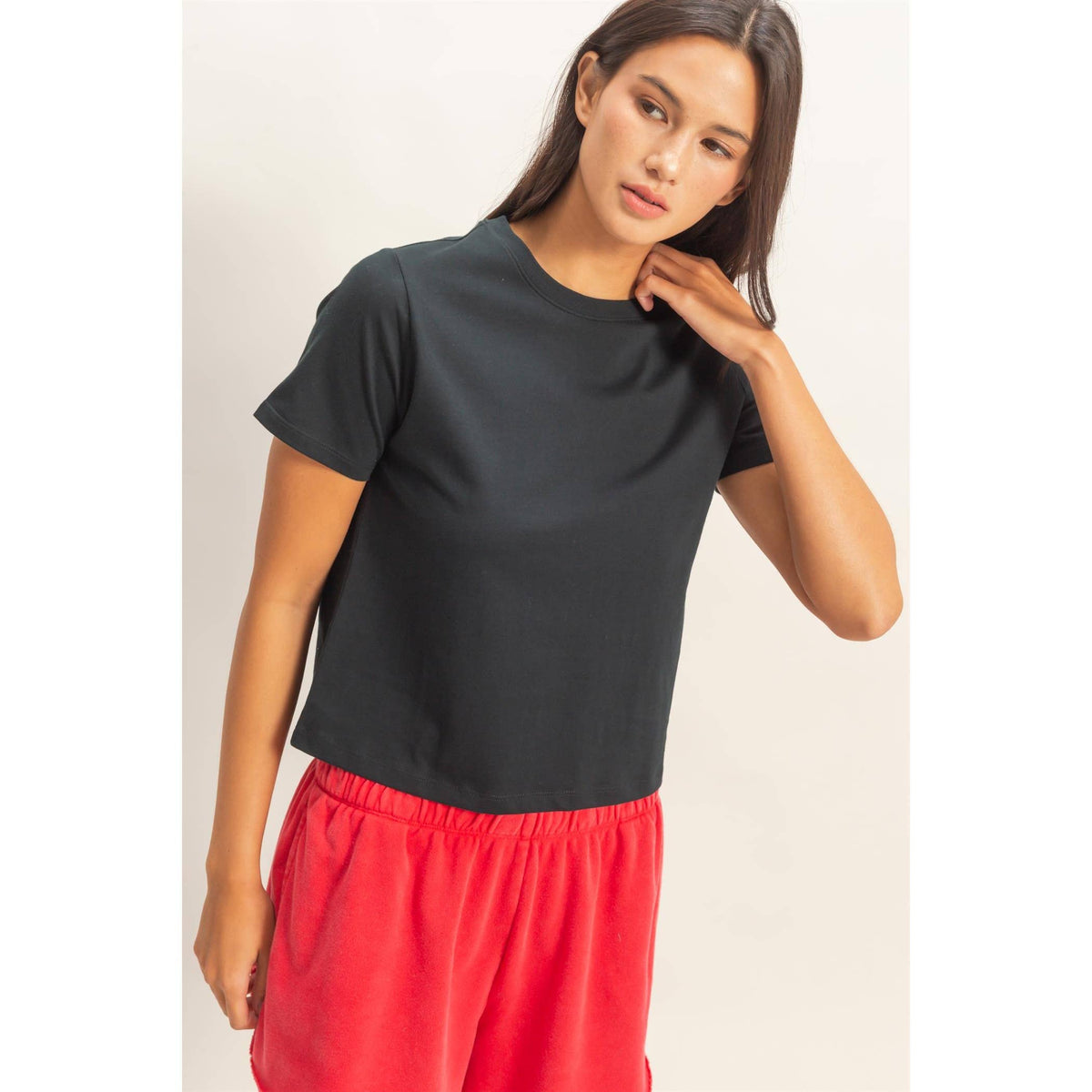 Crew Neck Cotton T-Shirt