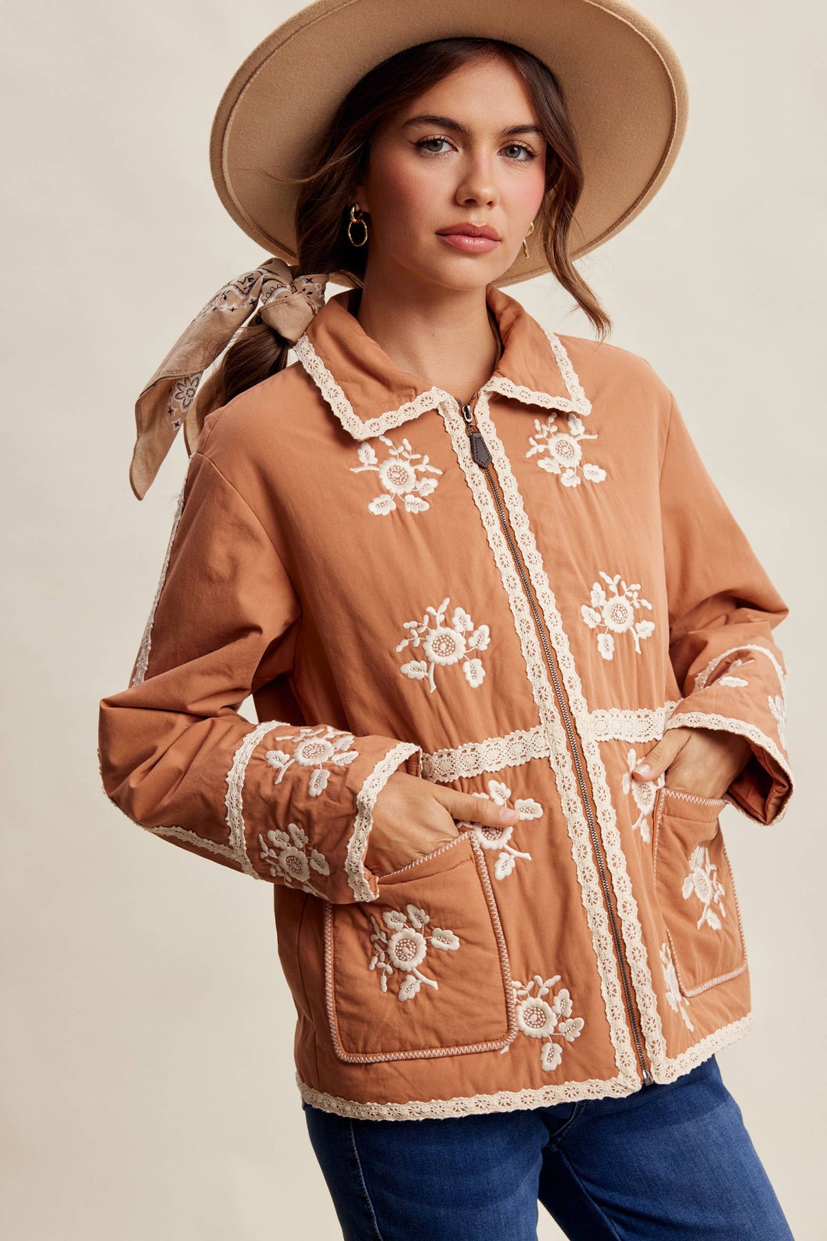 Embroidered Quilted Jacket