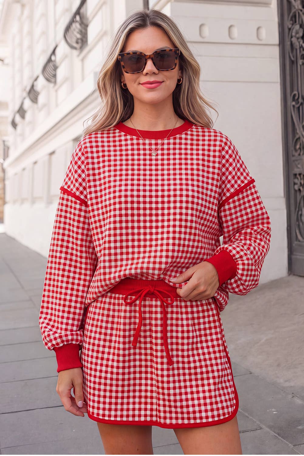 Gingham Skort Set