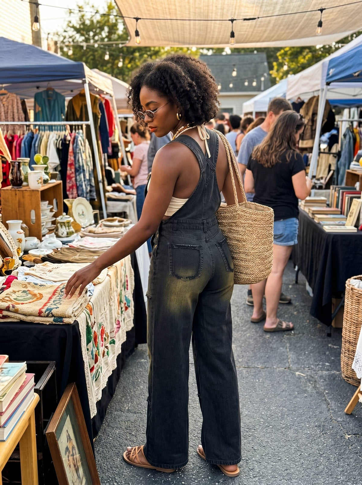 Urban Noir Denim Overall