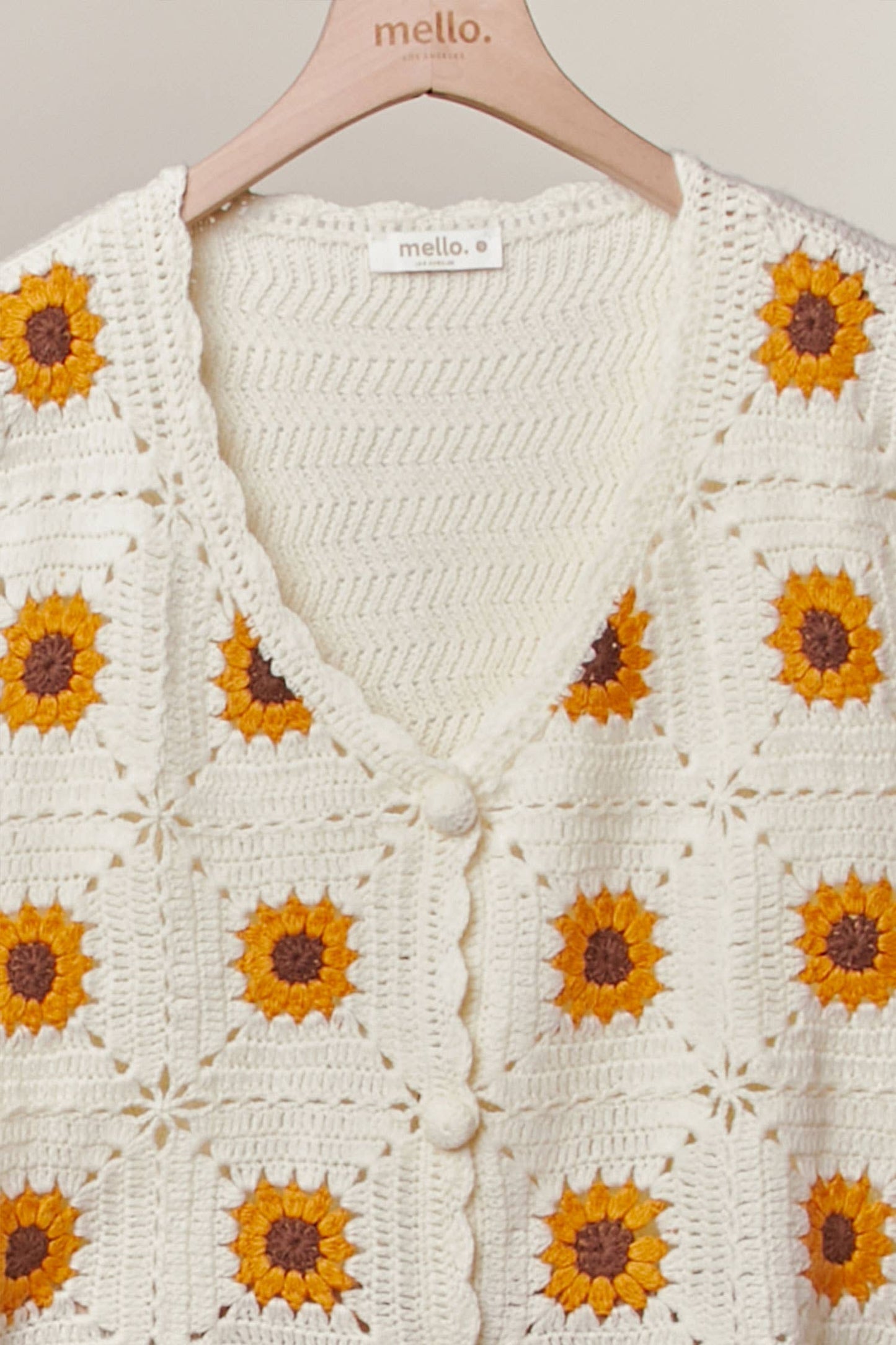 Hand Made Sunflower Embroidered Vest