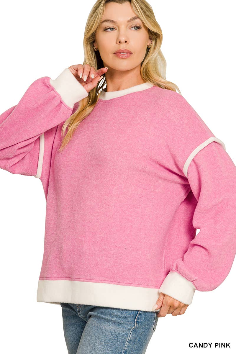 Contrast Trim Sweater