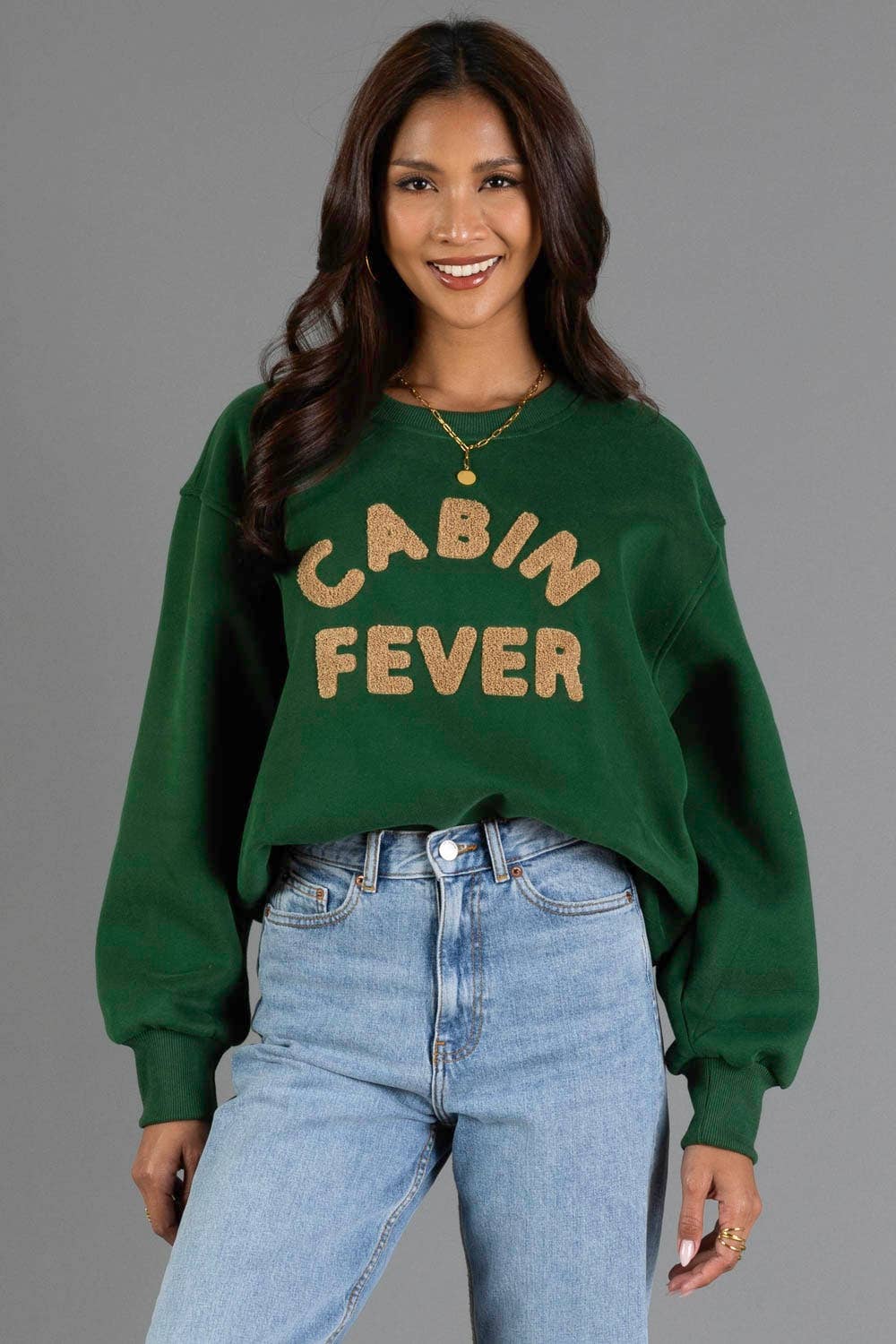 Green & Tan Cabin Fever Sweatshirt