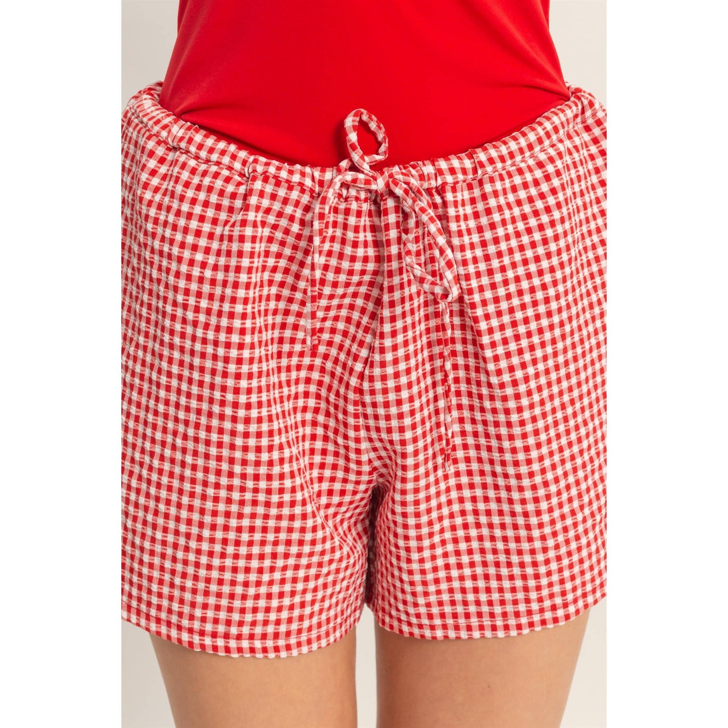 Gingham Relaxed Fit Shorts