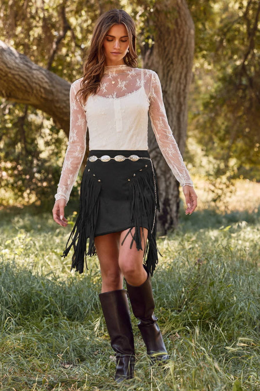 Suede Mini Skirt