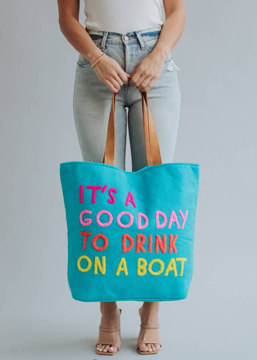 Blue Drink On A Boat Tote