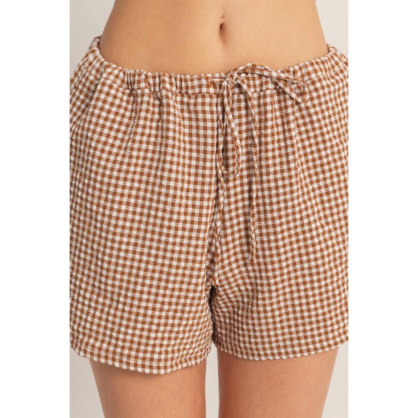 Gingham Relaxed Fit Shorts
