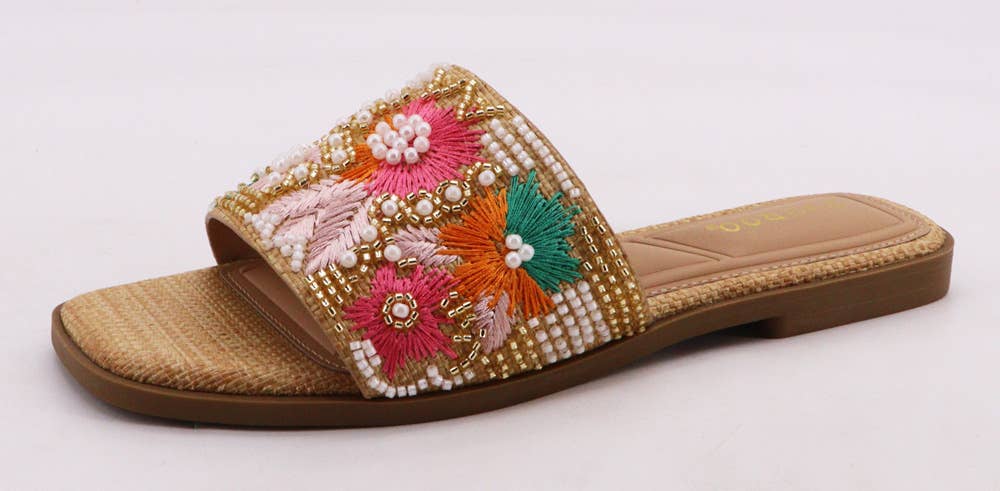 EMBROIDERED GARDEN SLIDE