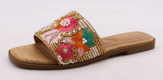 EMBROIDERED GARDEN SLIDE