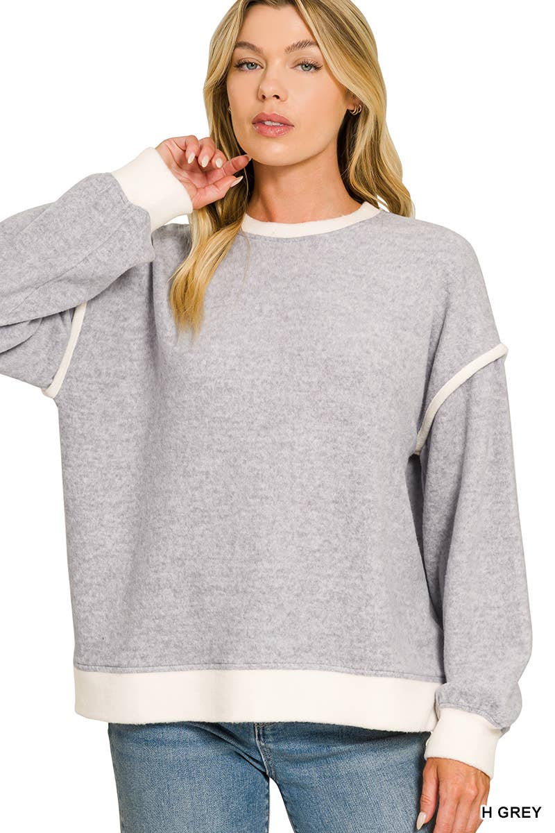 Contrast Trim Sweater