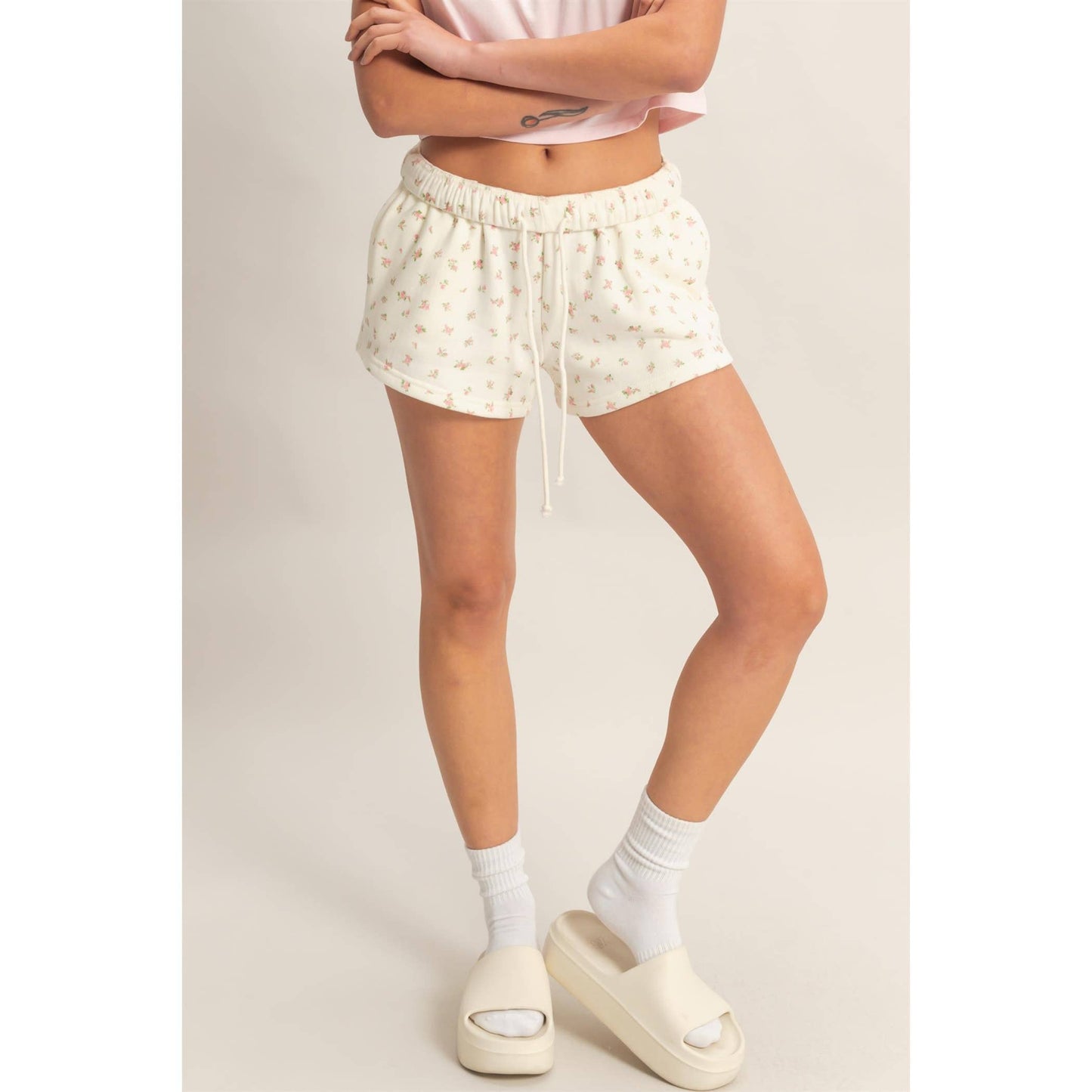 Ditsy Floral French Terry Shorts