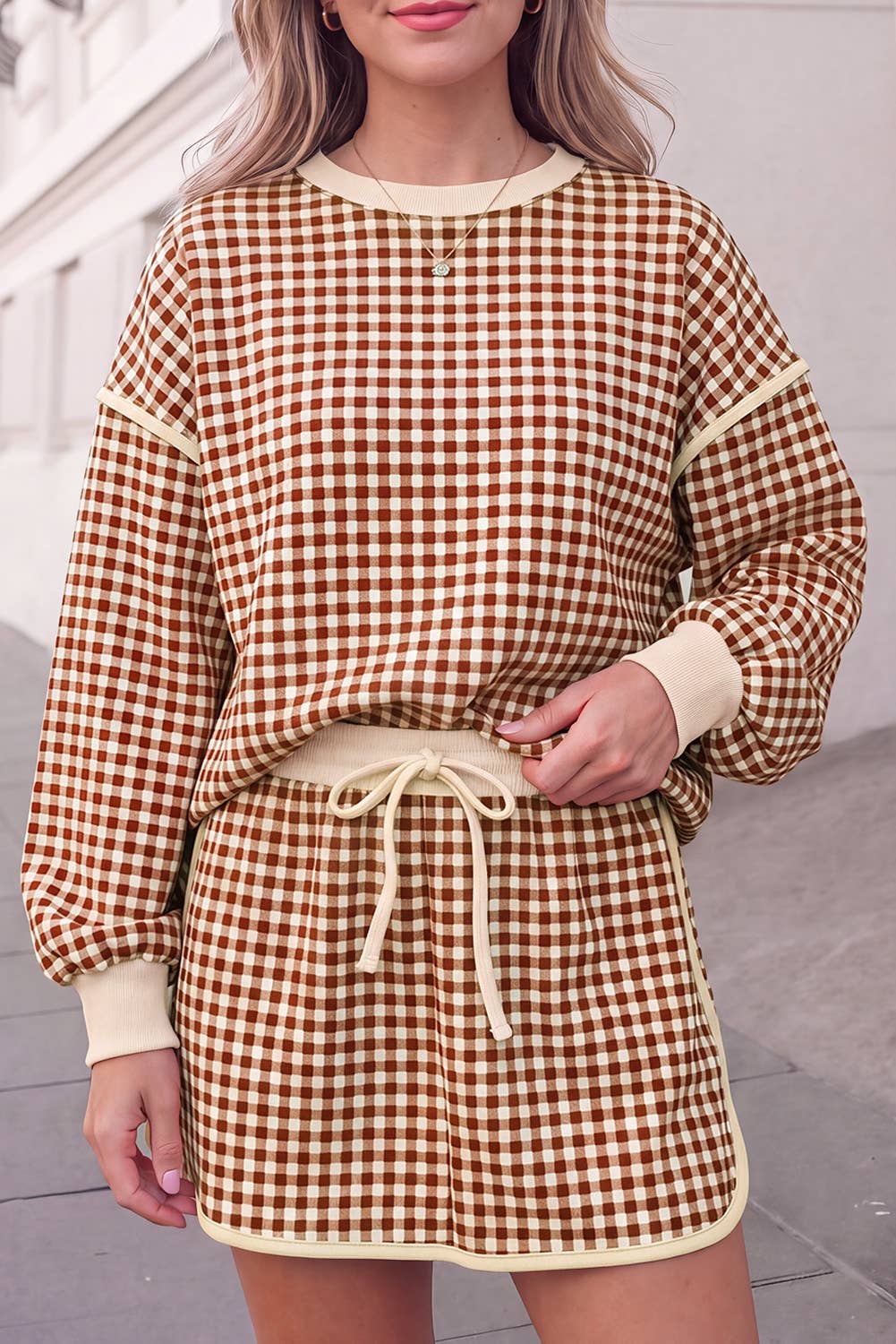 Gingham Skort Set