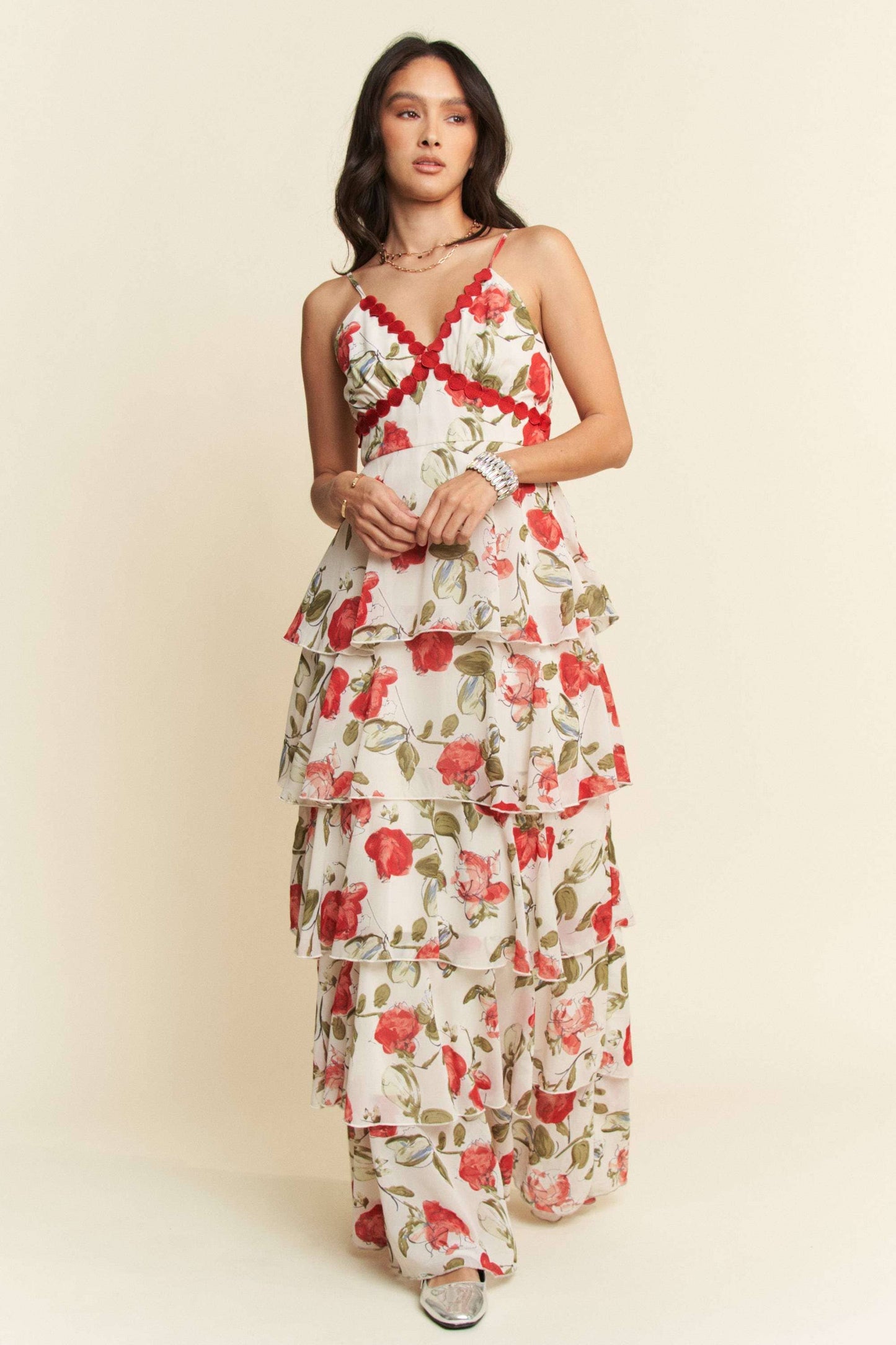 Tiered Ruffle Maxi Dress