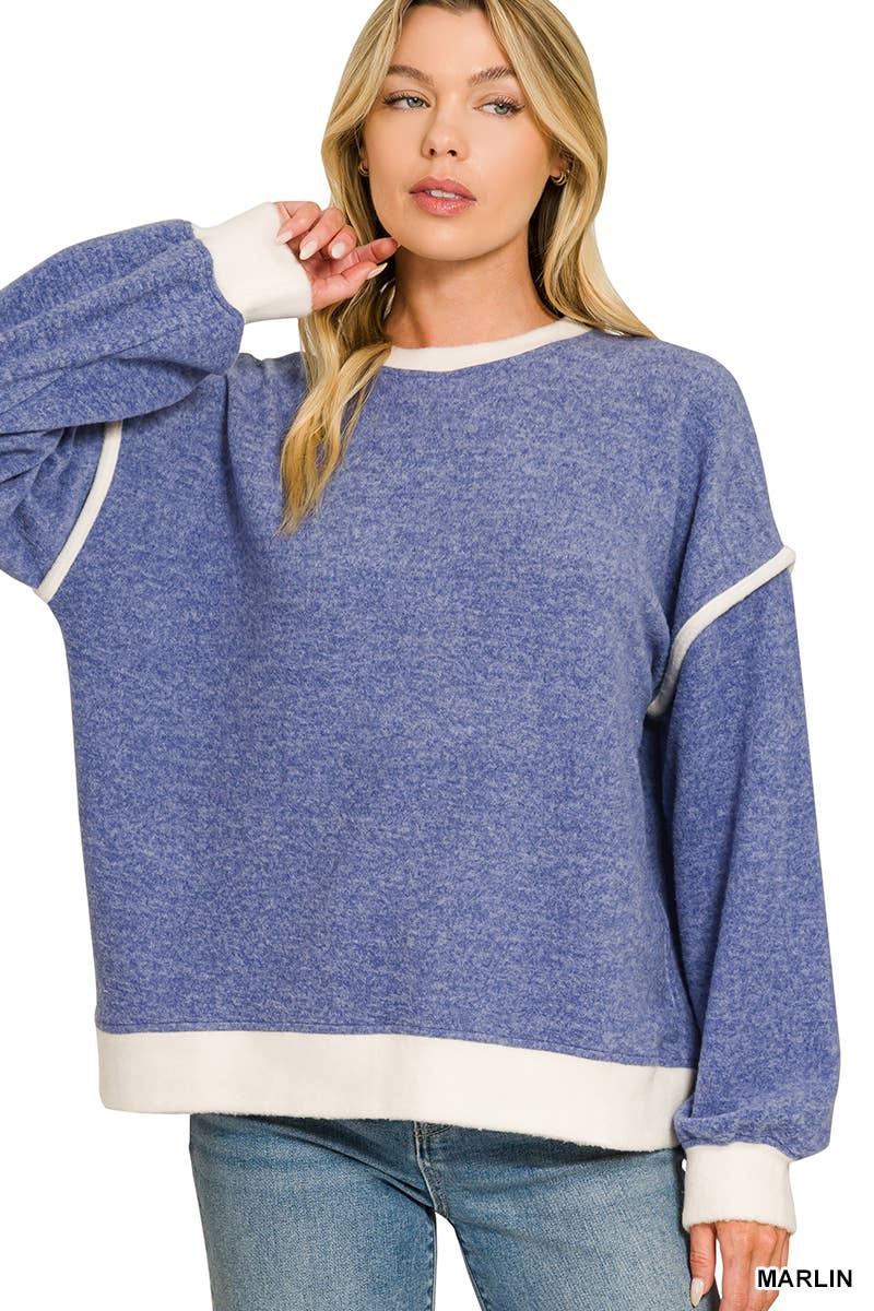 Contrast Trim Sweater