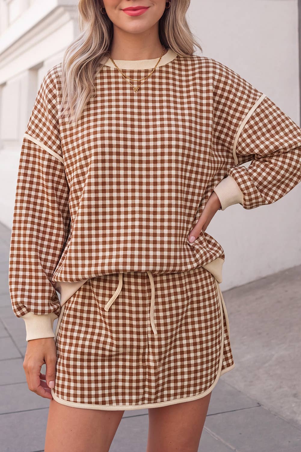 Gingham Skort Set