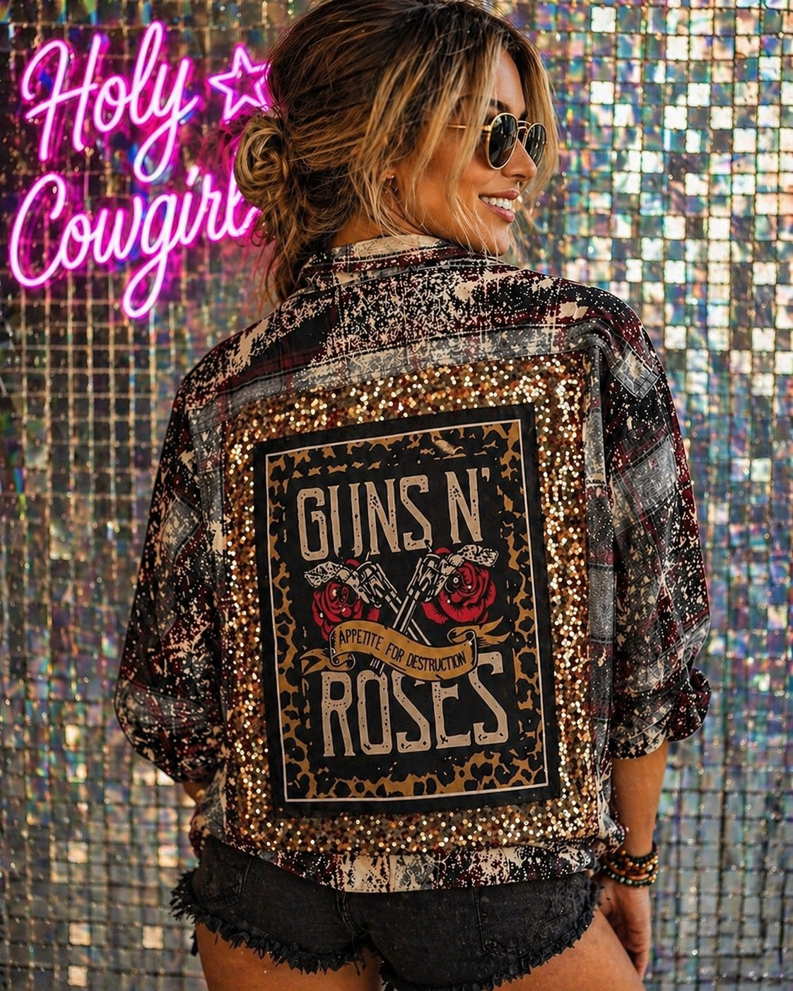 Flashy Flannel Guns & Roses 